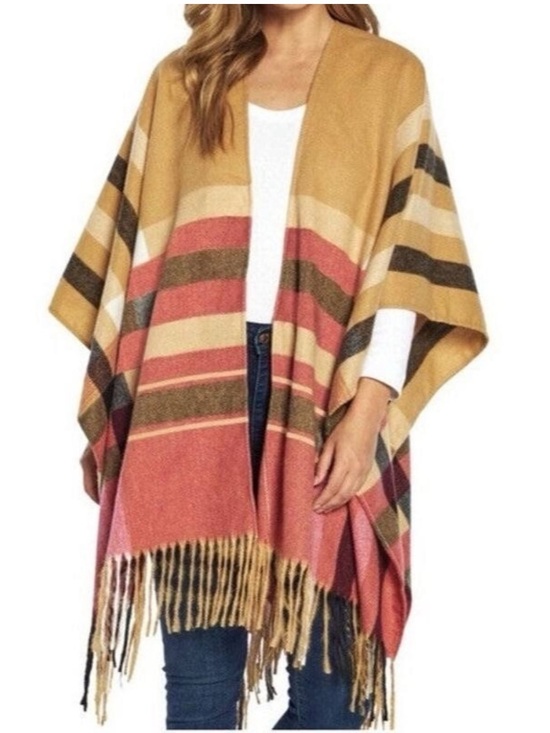 Woolrich Sweaters - WOOLRICH Women's Cozy Blanket Wrap, Justine Plaid, soft fringe, original $79